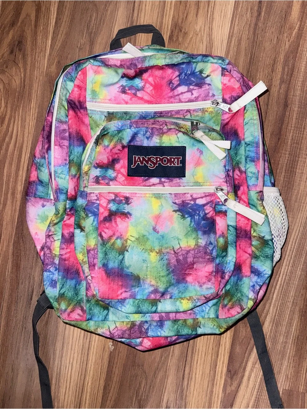 Jansport Tie-Dye Kids Backpack in Pink, Blue, Green